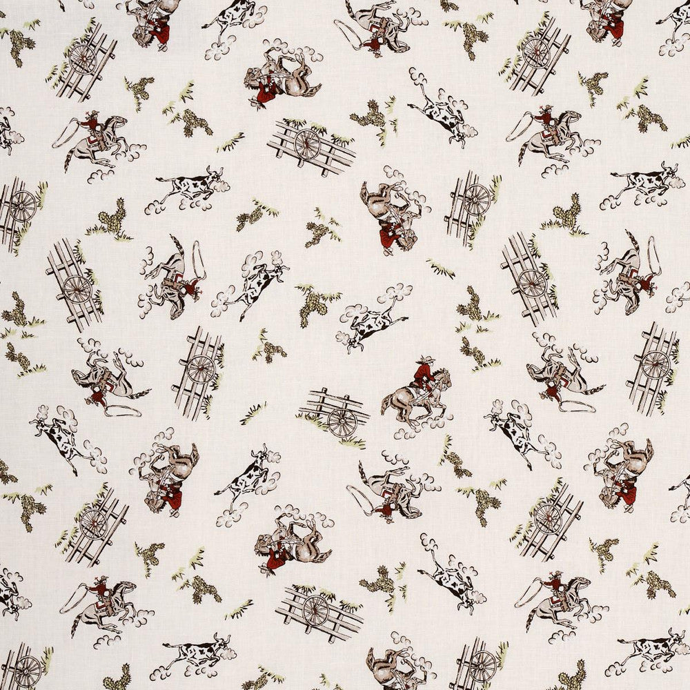 Wild West Performance Linen Cream 180460 by Schumacher Fabric Marie-Chantal - Fabric Carolina -