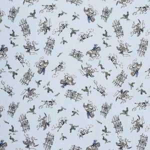 Wild West Performance Linen Blue 180461 by Schumacher Fabric