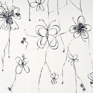 Come Back As A Flower Soft Black 180520 by Schumacher Fabric
