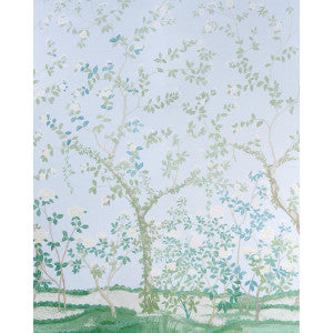 Madame De Pompadour Blue 5008544 by Schumacher Wallpaper