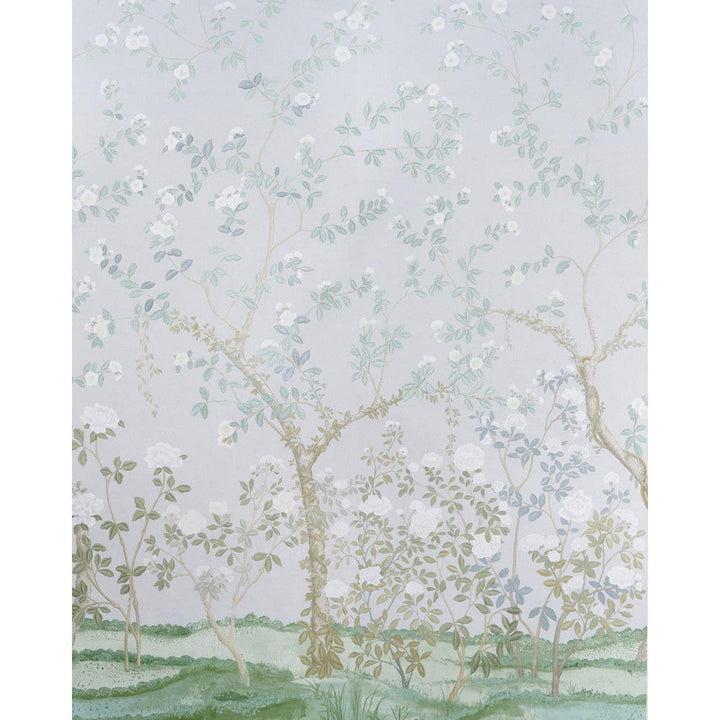 Madame De Pompadour Grey 5008545 by Schumacher Designer Wallpaper Panels Collection 104.0" - Swanky Fabrics -