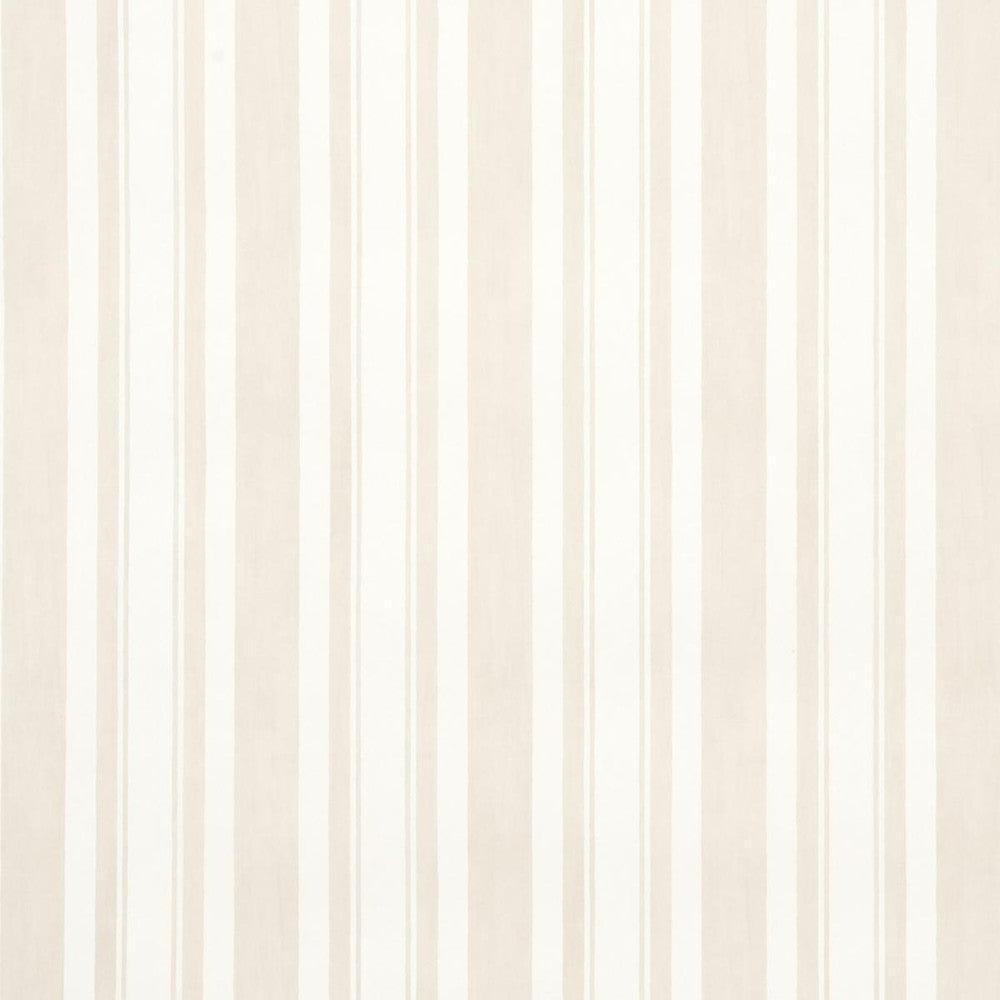 Villa Stripe Light Neutral 5009924 by Schumacher Wallpaper Miles Redd 7.75" - Fabric Carolina -