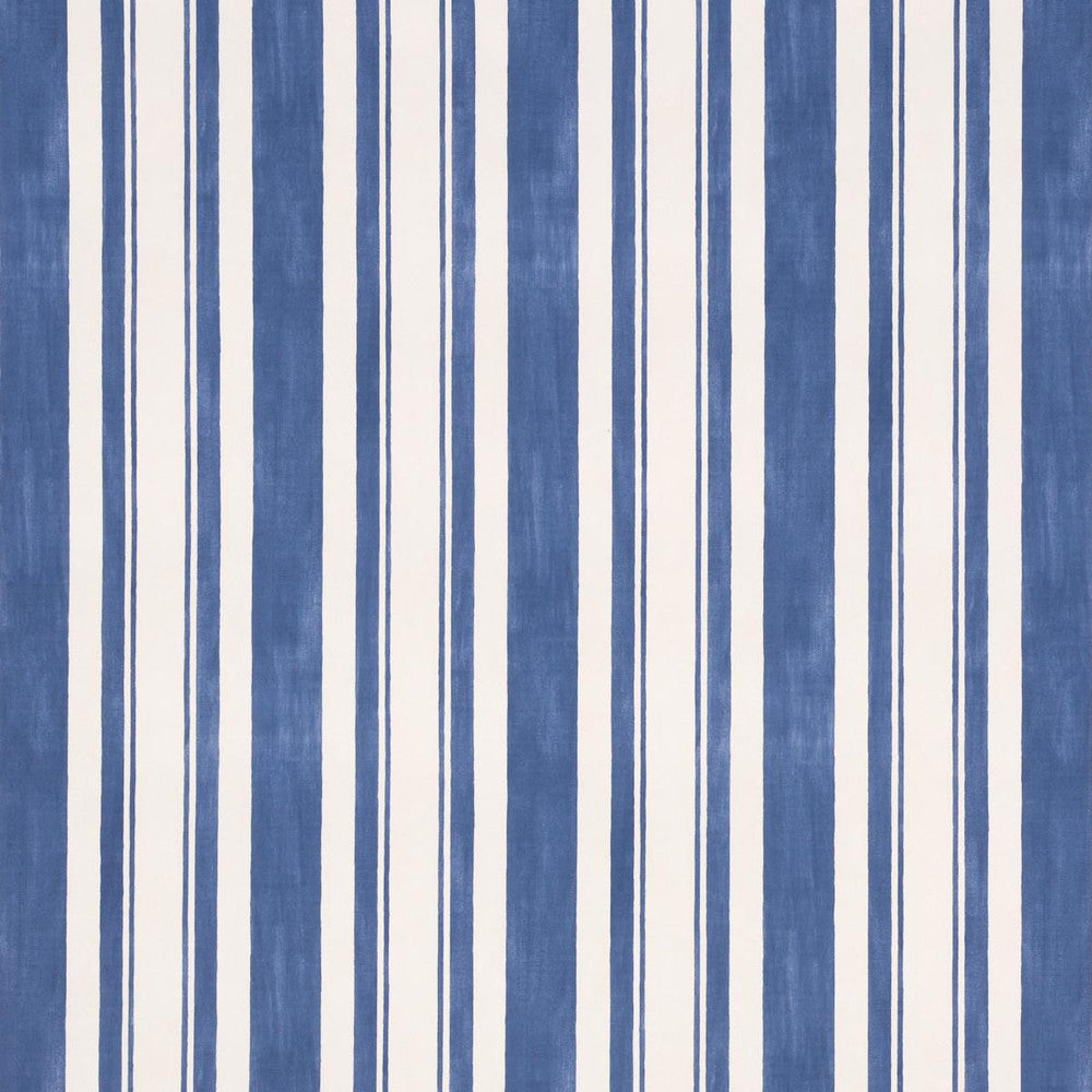 Villa Stripe Navy 5009925 by Schumacher Wallpaper Miles Redd 7.75" - Fabric Carolina -