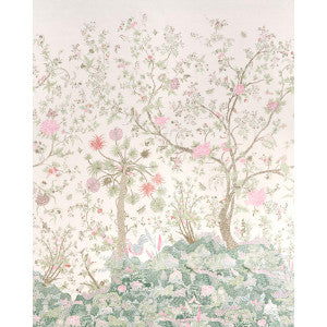 Amaltas Green & Pink 5012333 by Schumacher Wallpaper