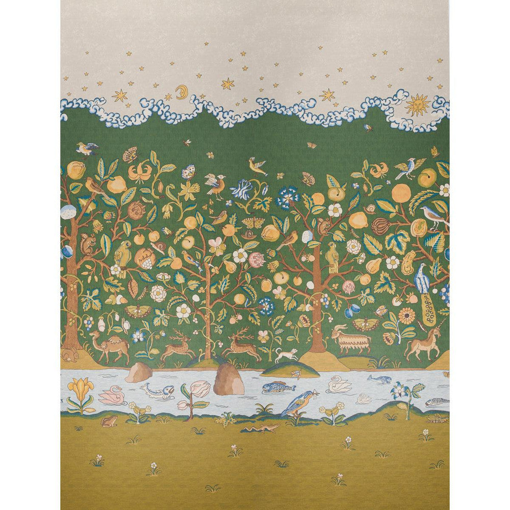 Chaucer'S Forest Document 5013290 by Schumacher Wallpaper Panels Collection 108.0" - Fabric Carolina -