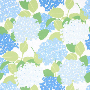 Hydrangea Porcelain 5013630 by Schumacher Wallpaper