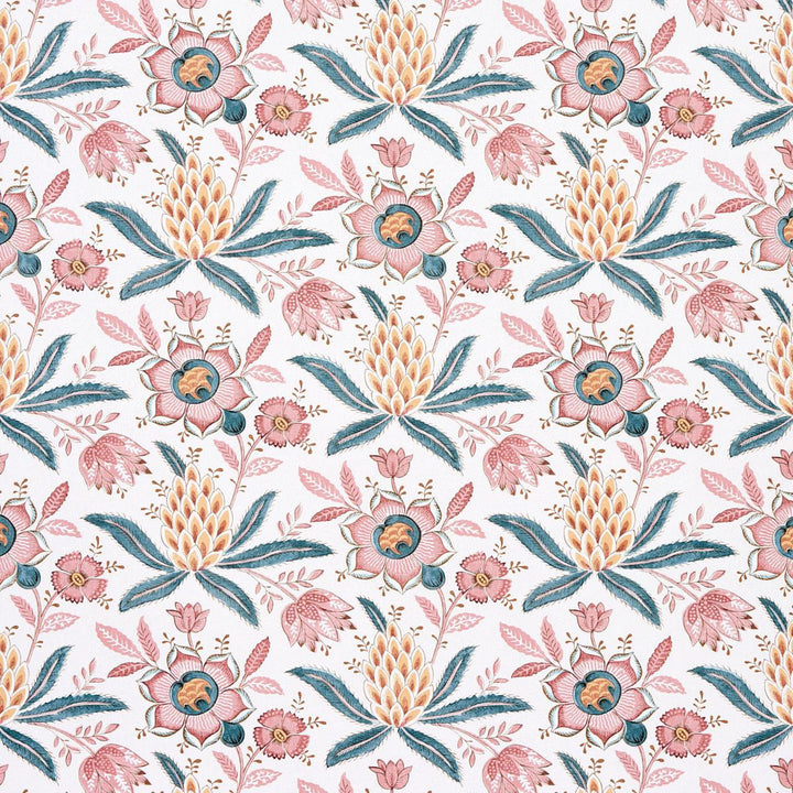 Lafayette Botanical Rosso Antico 5013752 by Schumacher Wallpaper Williamsburg 13.5" - Fabric Carolina -