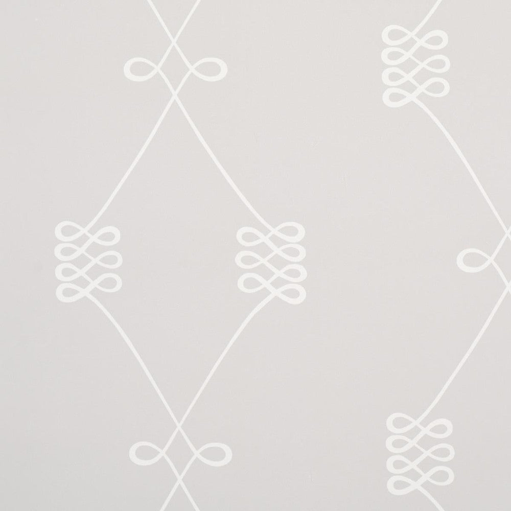 Nicolette White On Grey 5013831 by Schumacher Wallpaper Full Bloom 10.25" - Fabric Carolina -
