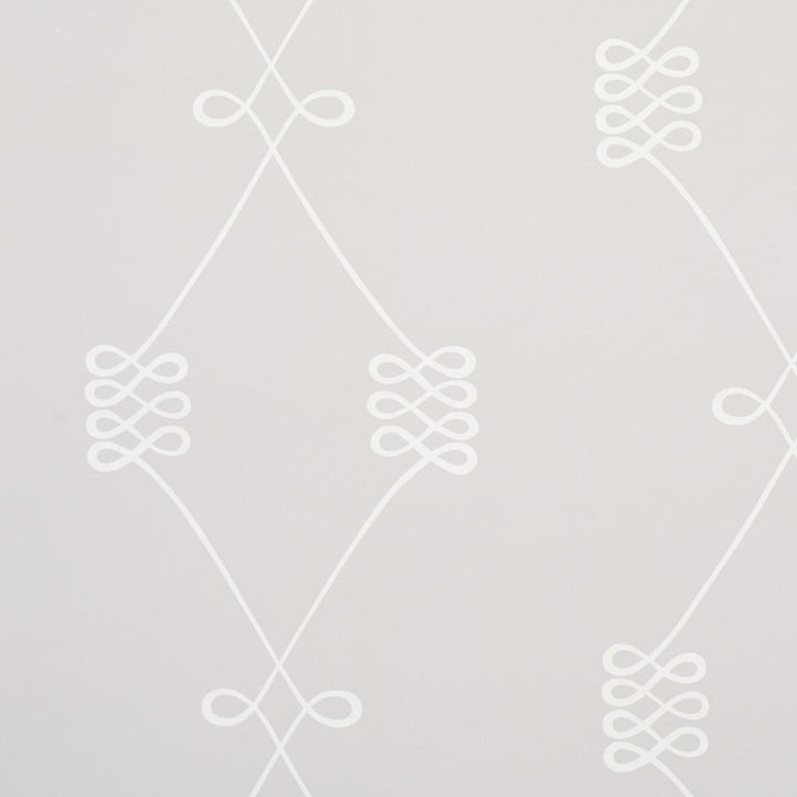 Nicolette White On Grey 5013831 by Schumacher Wallpaper Full Bloom 10.25" - Fabric Carolina -