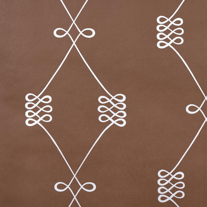 Nicolette Silver On Brown 5013832 by Schumacher Wallpaper Full Bloom 10.25" - Fabric Carolina -