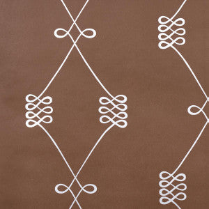 Nicolette Silver On Brown 5013832 by Schumacher Wallpaper
