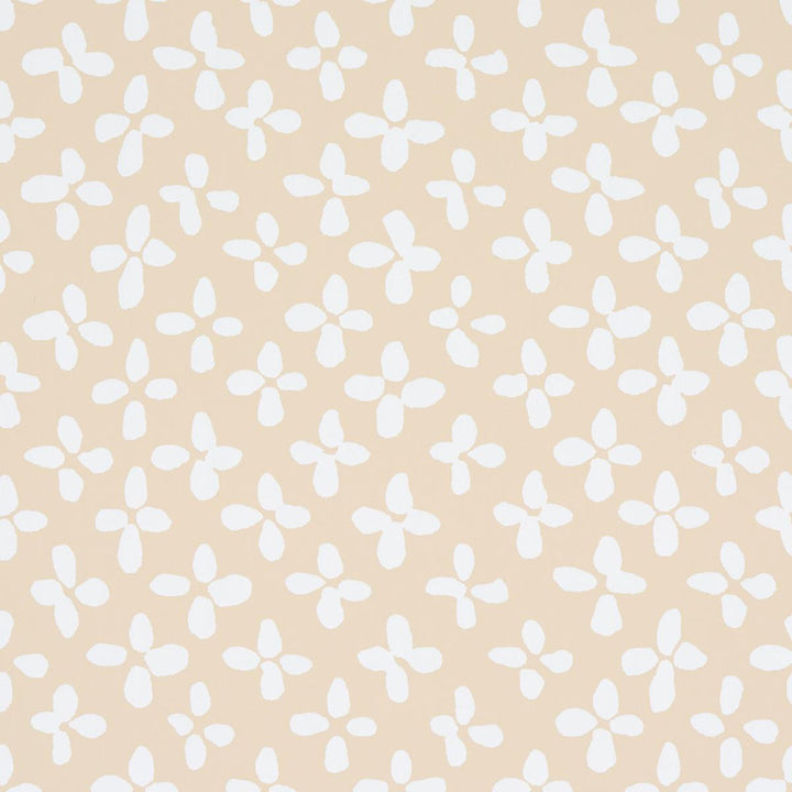 Emerson Ivory On Beige 5013941 by Schumacher Wallpaper Easy Elements 27.0" - Fabric Carolina -
