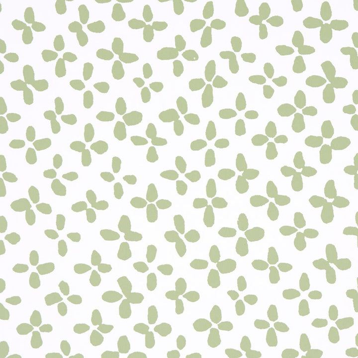 Emerson Green On Ivory 5013942 by Schumacher Wallpaper Easy Elements 27.0" - Fabric Carolina -