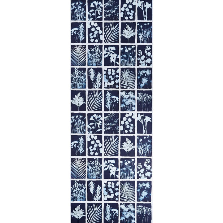 Cyanotype Panel Indigo 5013970 by Schumacher Wallpaper Panels Collection 54.0" - Fabric Carolina -