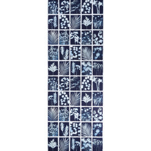 Cyanotype Panel Indigo 5013970 by Schumacher Wallpaper