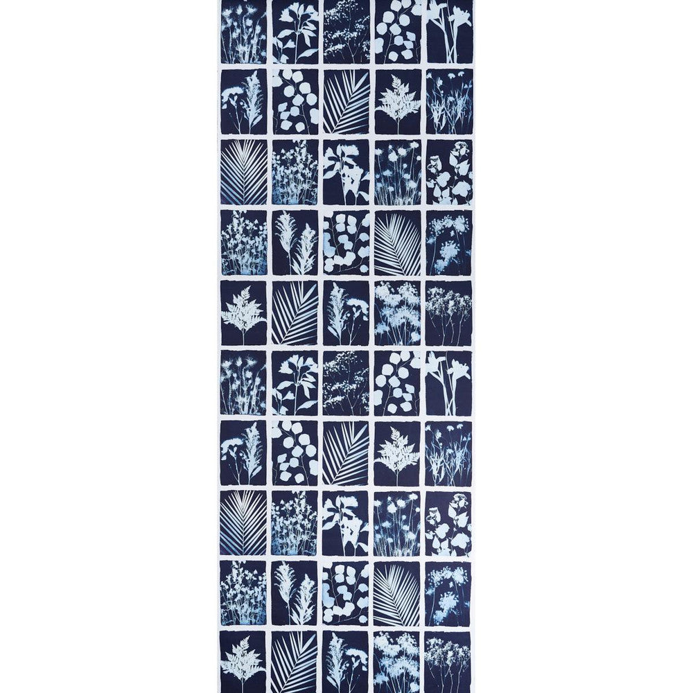 Cyanotype Panel Indigo 5013970 by Schumacher Designer Wallpaper Panels Collection 54.0" - Swanky Fabrics -