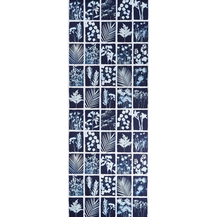 Cyanotype Panel Indigo 5013970 by Schumacher Designer Wallpaper Panels Collection 54.0" - Swanky Fabrics -