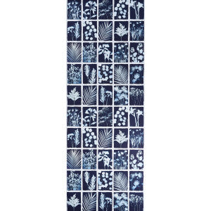 Cyanotype Panel Indigo 5013970 by Schumacher Wallpaper