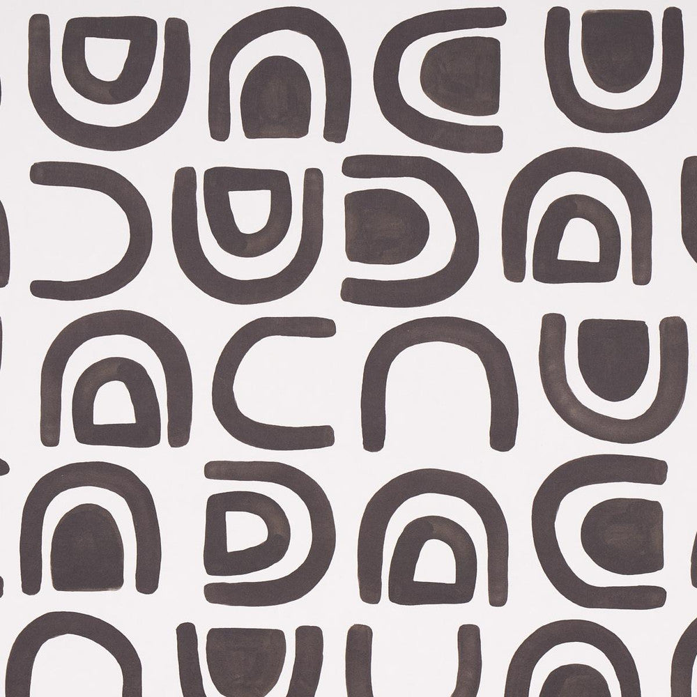 Threshold Carbon 5014010 by Schumacher Wallpaper Hadiya Williams 27.0" - Fabric Carolina -
