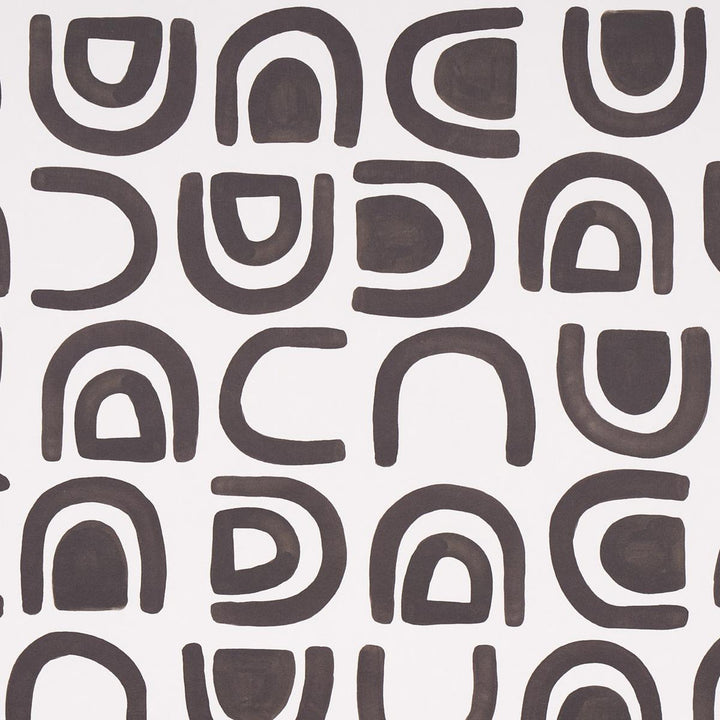 Threshold Carbon 5014010 by Schumacher Wallpaper Hadiya Williams 27.0" - Fabric Carolina -