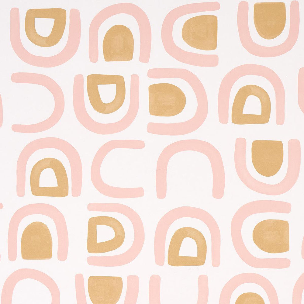 Threshold Salt & Ochre 5014012 by Schumacher Wallpaper Hadiya Williams 27.0" - Fabric Carolina -
