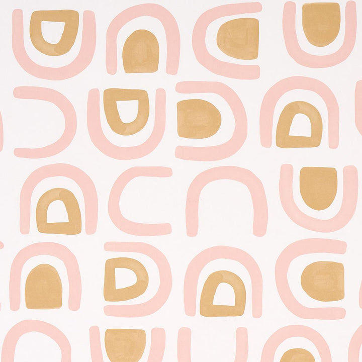 Threshold Salt & Ochre 5014012 by Schumacher Wallpaper Hadiya Williams 27.0" - Fabric Carolina -