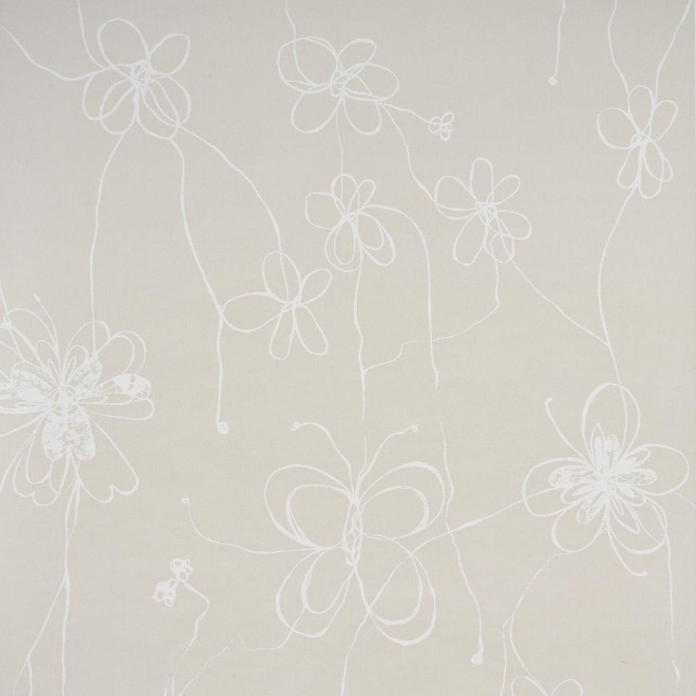 Come Back As A Flower Light Neutral 5014092 by Schumacher Wallpaper Hera Ford 54.0" - Fabric Carolina -