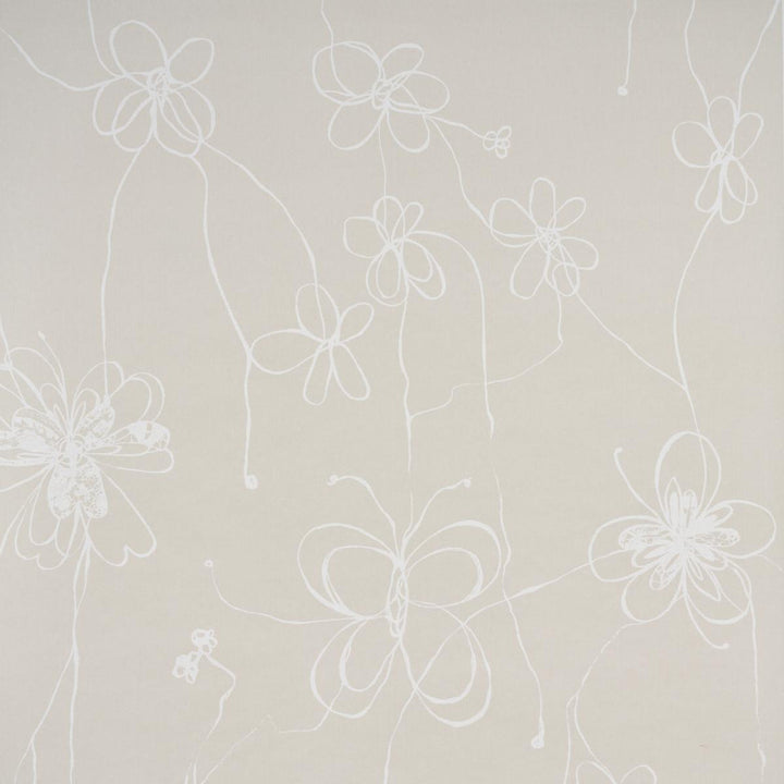 Come Back As A Flower Light Neutral 5014092 by Schumacher Wallpaper Hera Ford 54.0" - Fabric Carolina -