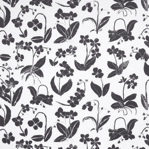 Orchids Have Dreams Soft Black 5014100 by Schumacher Wallpaper