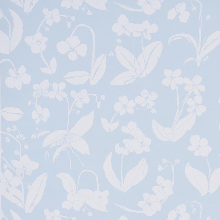 Orchids Have Dreams Sky 5014101 by Schumacher Wallpaper Hera Ford 18.0" - Fabric Carolina -
