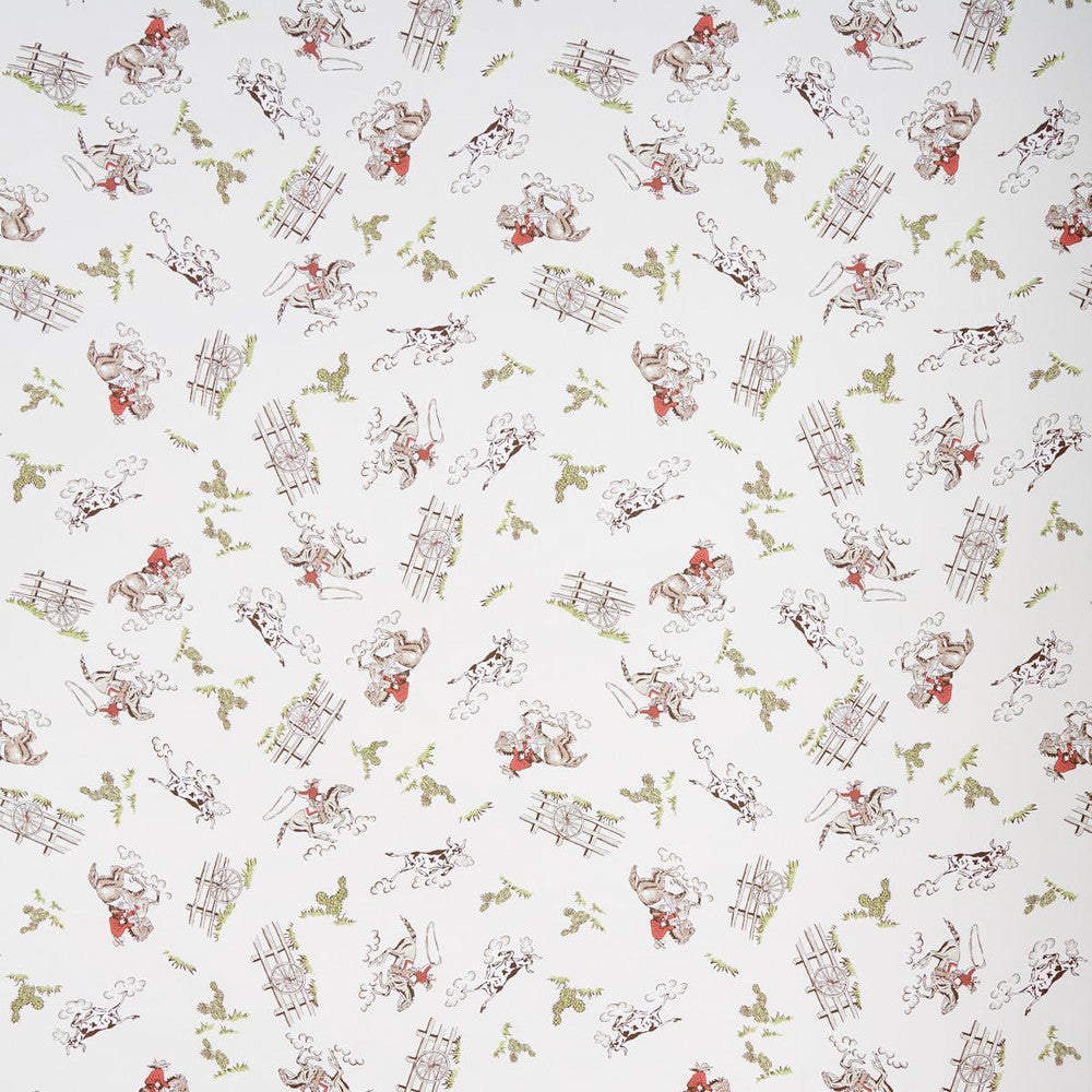 Wild West Cream 5014120 by Schumacher Designer Wallpaper Marie-Chantal 26.0" - Swanky Fabrics -