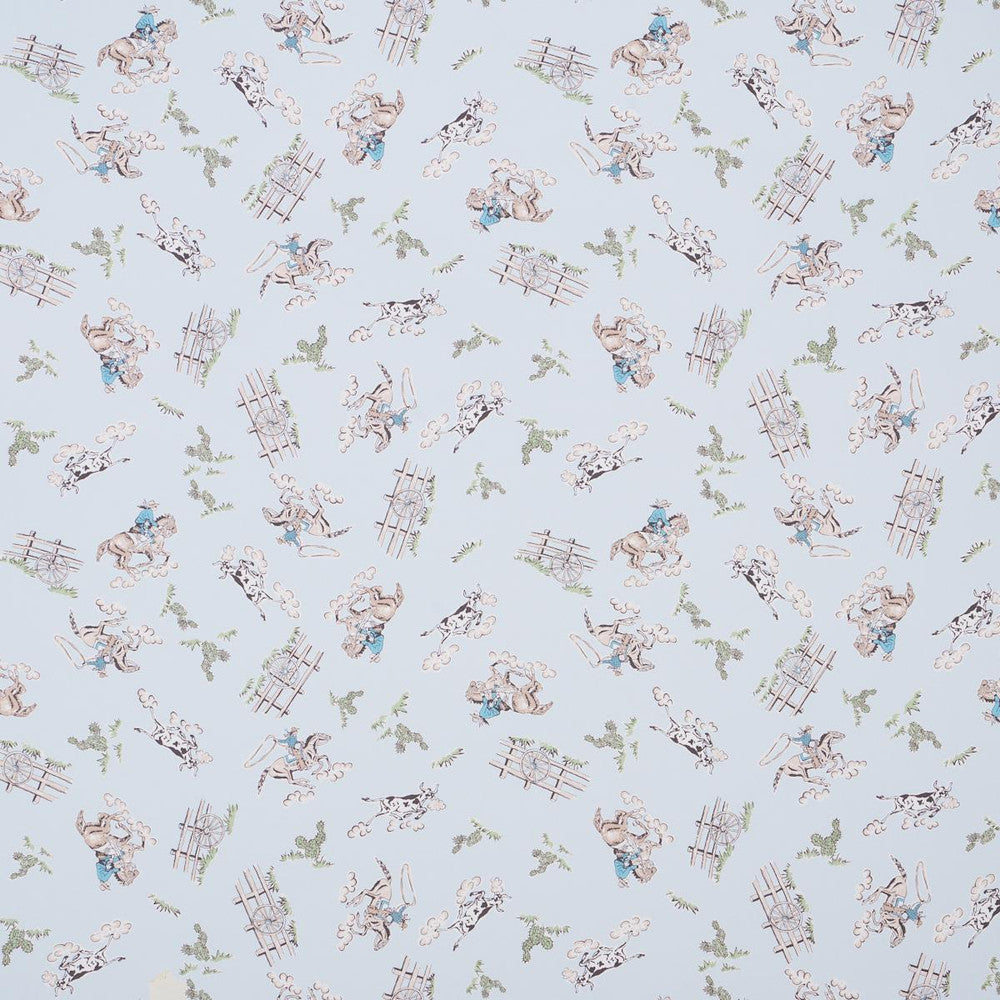 Wild West Blue 5014121 by Schumacher Wallpaper Marie-Chantal 26.0" - Fabric Carolina -
