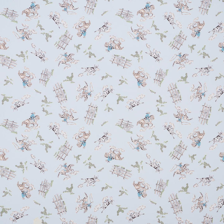 Wild West Blue 5014121 by Schumacher Wallpaper Marie-Chantal 26.0" - Fabric Carolina -
