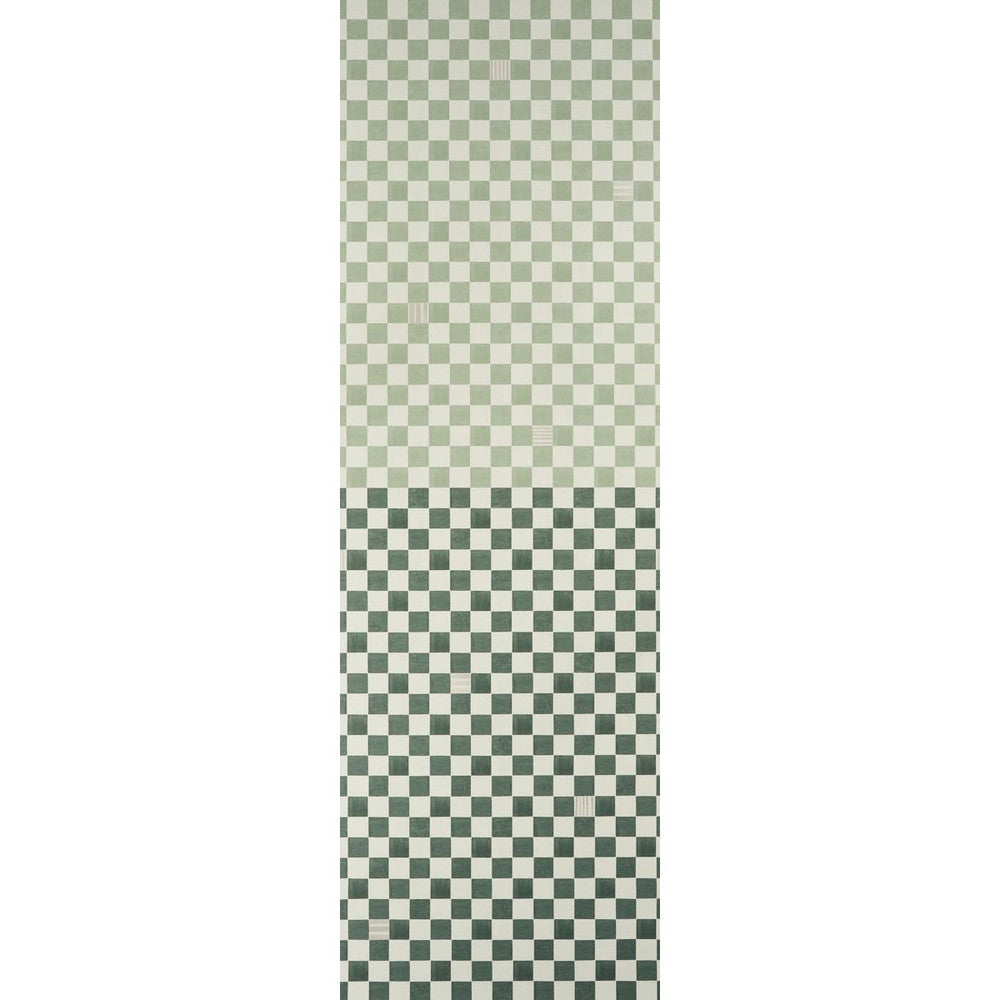Gambit Panel Sage & Deep Green 5014262 by Schumacher Designer Wallpaper Backdrop 54.0" - Swanky Fabrics -
