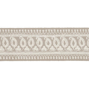Paisley Embroidered Tape Sand 81231 by Schumacher Trim