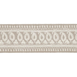 Paisley Embroidered Tape Sand 81231 by Schumacher Trim