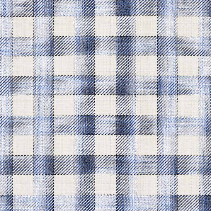 Martina Plaid Indoor/Outdoor Navy 81410 by Schumacher Fabric Easy Elements 9.0" - Fabric Carolina -