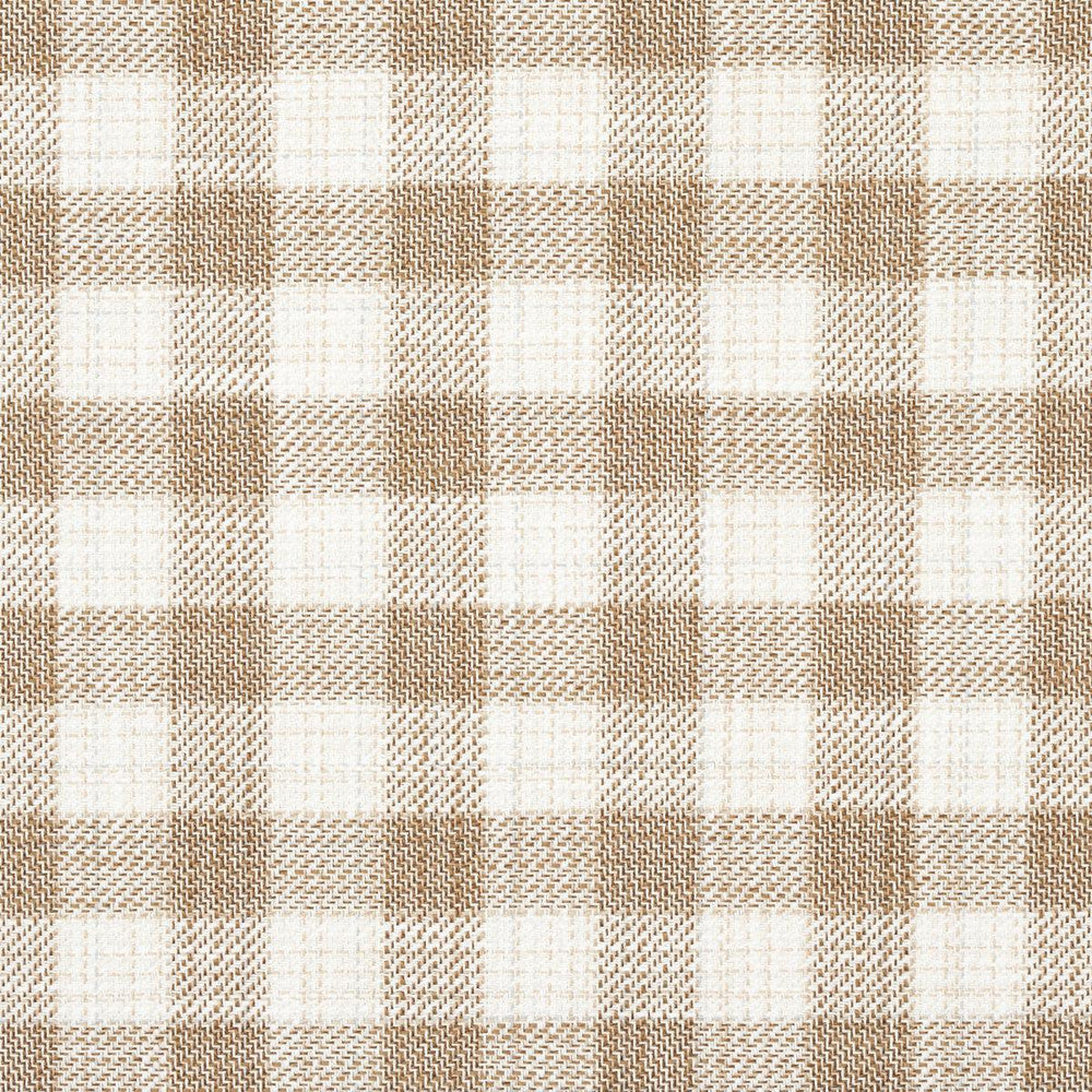 Martina Plaid Indoor/Outdoor Natural 81412 by Schumacher Fabric Easy Elements 9.0" - Fabric Carolina -