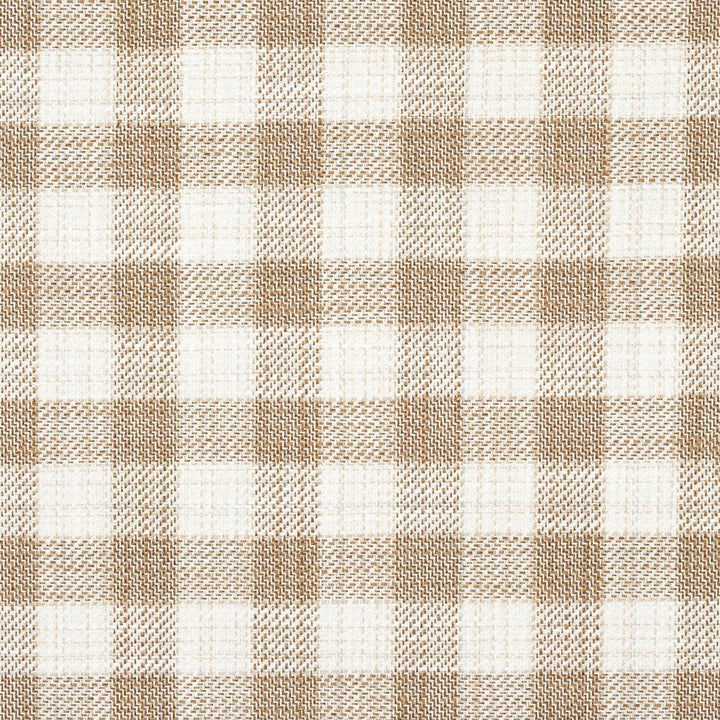 Martina Plaid Indoor/Outdoor Natural 81412 by Schumacher Fabric Easy Elements 9.0" - Fabric Carolina -