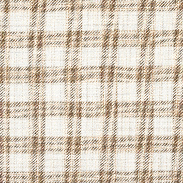 Martina Plaid Indoor/Outdoor Natural 81412 by Schumacher Designer Fabric Easy Elements 9.0" - Swanky Fabrics -