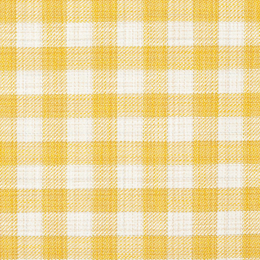 Martina Plaid Indoor/Outdoor Yellow 81413 by Schumacher Designer Fabric Easy Elements 9.0" - Swanky Fabrics -