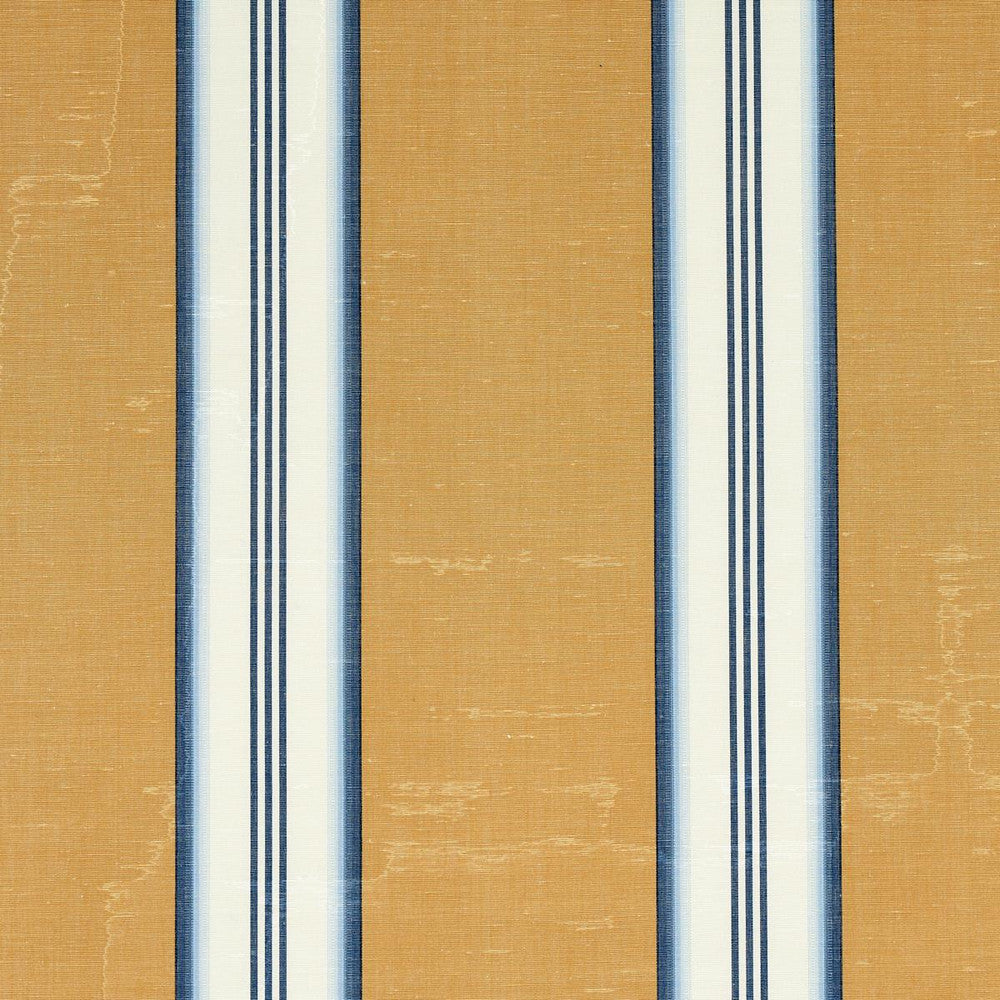 Randolph Stripe Moir Goldsmith 81420 by Schumacher Designer Fabric Williamsburg 9.2" - Swanky Fabrics -