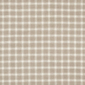 Crawford Linen Check Flax 81453 by Schumacher Fabric