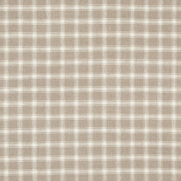 Crawford Linen Check Flax 81453 by Schumacher Fabric A Country Life 1.75" - Fabric Carolina -