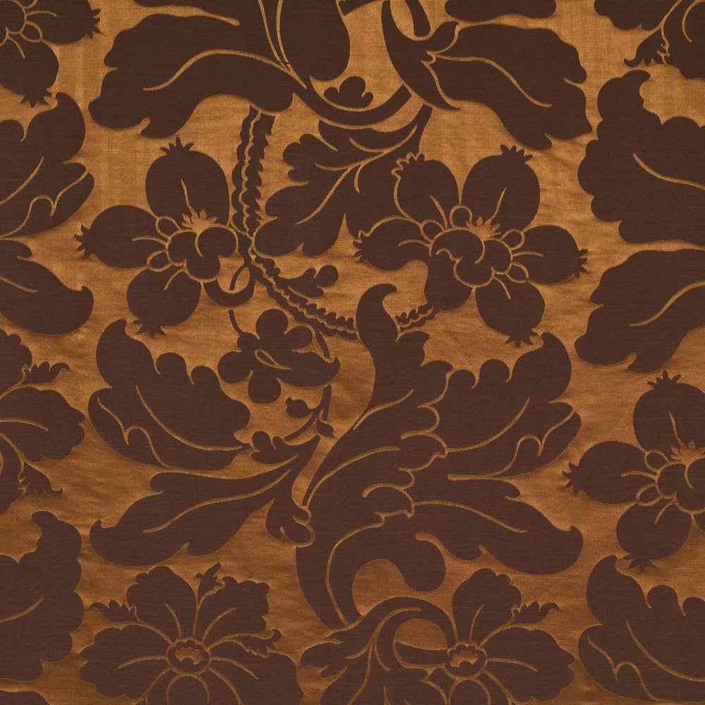 Dandridge Damask Apollo Bronze 81461 by Schumacher Fabric Williamsburg 55.12" - Fabric Carolina -
