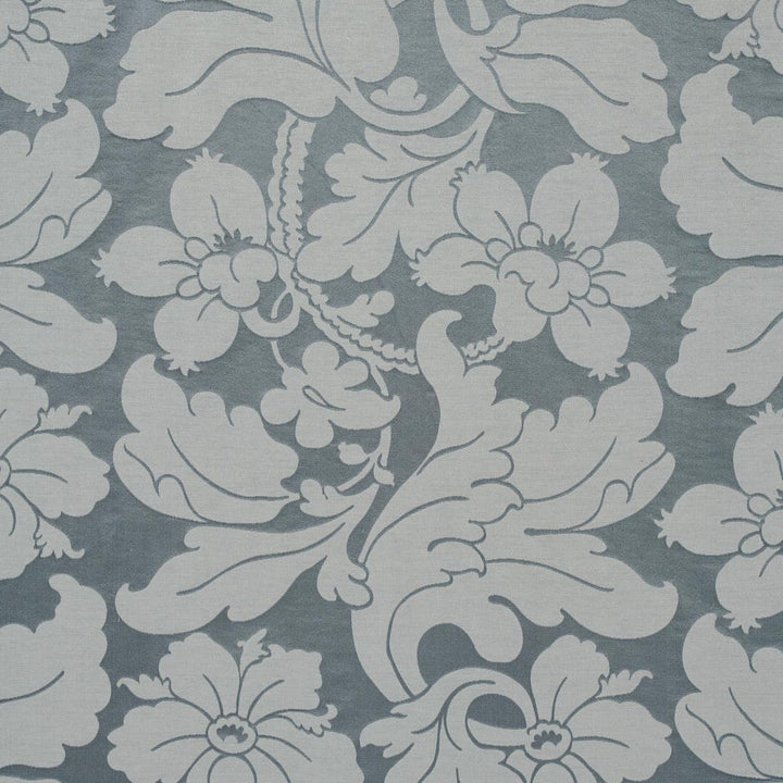 Dandridge Damask Palace Slate 81462 by Schumacher Designer Fabric Williamsburg 55.12" - Swanky Fabrics -