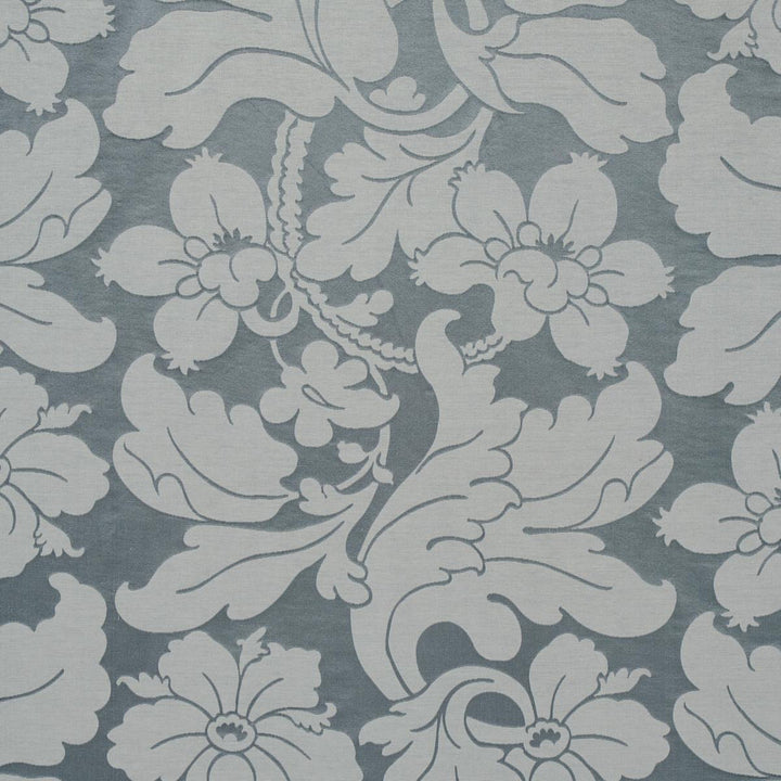 Dandridge Damask Palace Slate 81462 by Schumacher Fabric Williamsburg 55.12" - Fabric Carolina -
