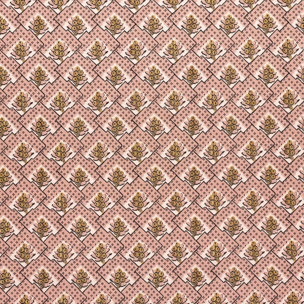 Blair Silk Pingl Wythe Rose 81600 by Schumacher Fabric Williamsburg 6.71" - Fabric Carolina -