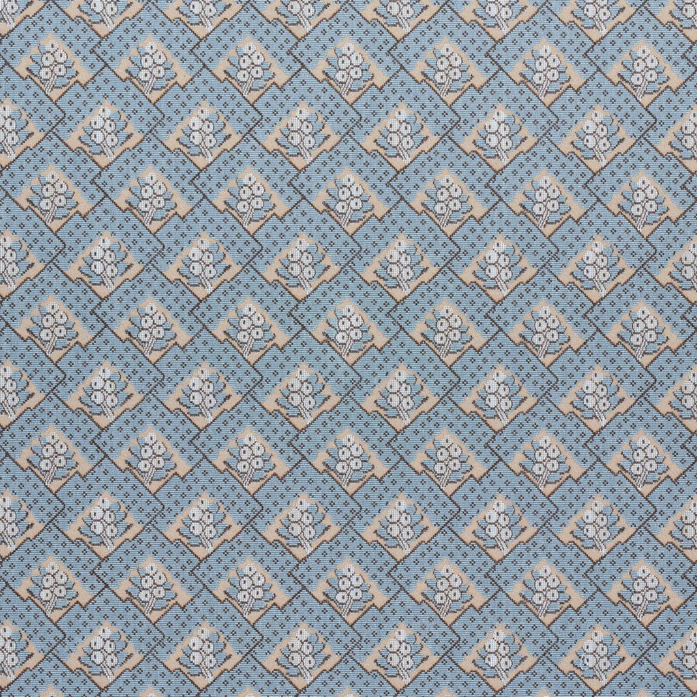 Blair Silk Pingl Worcester Blue 81602 by Schumacher Fabric Williamsburg 6.71" - Fabric Carolina -