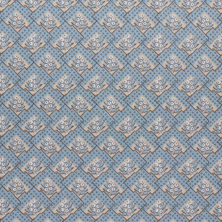 Blair Silk Pingl Worcester Blue 81602 by Schumacher Fabric Williamsburg 6.71" - Fabric Carolina -
